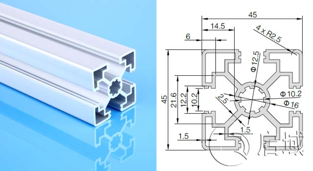歐標(biāo)4545A鋁型材
